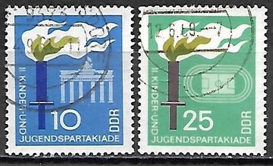 DDR gestempelt Michel-Nummer 1375-1376