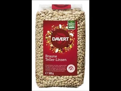 Davert 3x Braune Teller-Linsen 500g 500g