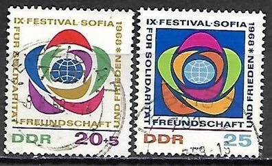 DDR gestempelt Michel-Nummer 1377-1378