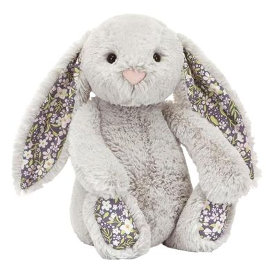JellyCat Blossom Silber Bunny Bloom Blume Tuch Kaninchen Pluschtier 31cm