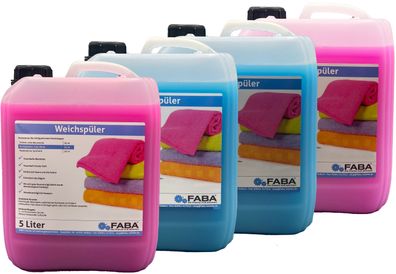 20 L Weichspüler (2xblau, 2xrosa) im Kanister 4 x 5 L