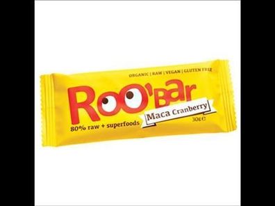 ROO´BAR 3x Roobar Maca & cranberries, 30g, glutenfrei 30g