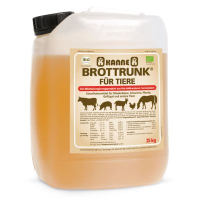 Kanne Bio Brottrunk 25 Liter für Tiere Pferd Hund Katze Darmsanierung