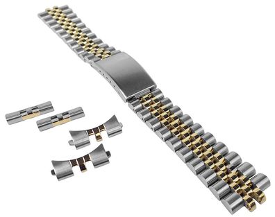 Uhrenarmband 20mm | Edelstahl bicolor | passend für RLX Uhren 34196