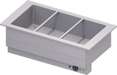Stalgast Bain-Marie-Becken Drop-In 3xGN 11 1155x620x390 mm Edelstahlabdeckung