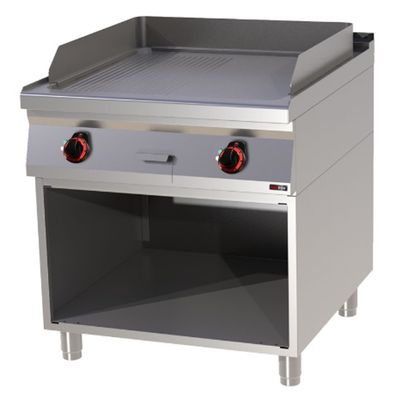 Gastronomie Hotel Küche Thermik Serie 900 Elektro-Grillplatte mit Unterbau FTHR-9080E