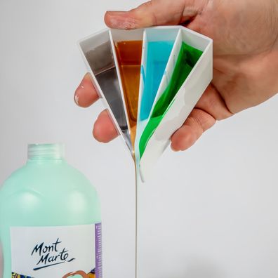 Mont Marte - Premium Pouring Gießbecher - 4-Kammern für kreative Farbtechniken