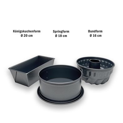 KAISER Gourmet Backform Mini Springform Bundform Königskuchenform Ø 16 18 20 cm