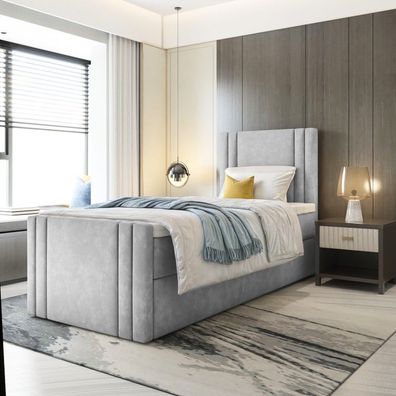 Kinderbett, Boxspringbett RALI MINI mit Fußteil, Bonell-Matratze, Einzelbett