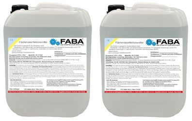 FABA Flächendesinfektionsmittel 2 x 5 L