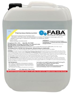 FABA Flächendesinfektionsmittel 5 L