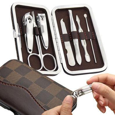 Nagelset Nagelpflege Set Nagelschere Nagelfeile Maniküre Pediküre Etui