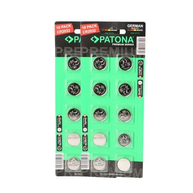 PATONA Premium 20x CR2032 Batterien (2x10er) Pack 3V Lithium