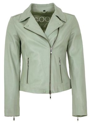 Freaky Nation - Damen Lederjacke Lammnappa jade grün