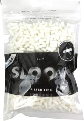 SLOOW Black Slim Filter 3 x 1000er Tüten - Acetat Filter