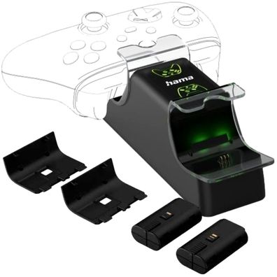 Hama Ladestation + 2x Akku Ladegerät für XBOX Series S / X Wireless Controller