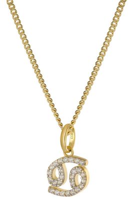 GLIZZ Schmuck Sternzeichen Krebs Gold 333/8K an vergoldeter Silberkette GL8330-04