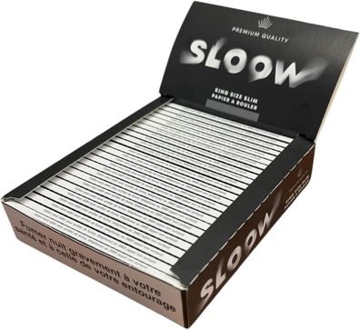 SLOOW Black King Size Slim 25 x 32 - 44 x 108 mm - 14g/m2