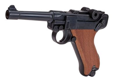 P08 Deko, brüniert mit Holzgriff Originalgetreu