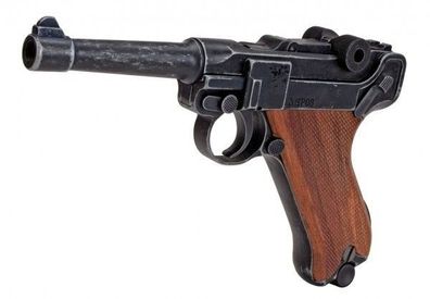 P08 Deko, antik-look mit Holzgriff Originalgetreu