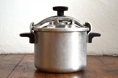 Schnellkochtopf Antik Aluminium Alt Metall Bakelit Vintage 5 Liter Udssr Sowjetunion