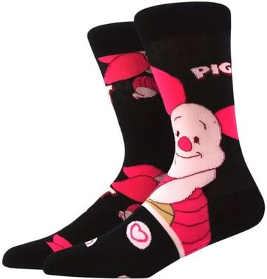 Ferkel Socken - Disney Piglet 3/4-Socken in Schwarz, Rosa & Pink