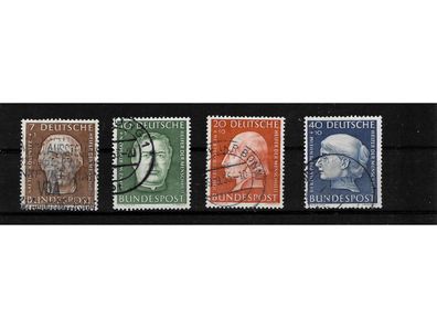 Bund, MiNr. 200-203 gestempelt, Helfer der Menschheit (V)