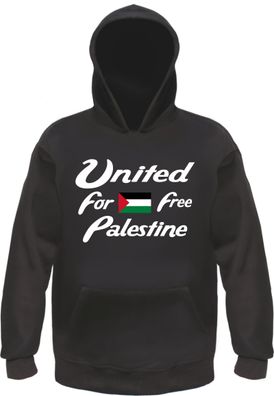 United For A Free Palestine - Palästina Kapuzensweatshirt - bedruckt - Hoodie