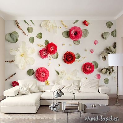 Vlies Fototapete Wandtapete Wandbilder 3D Butterblume Rosenblatt Getrocknet 3140