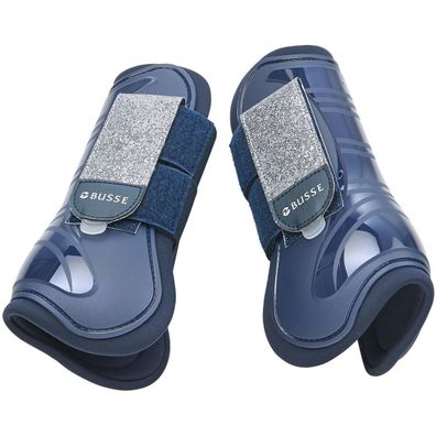Busse Gamaschen Bounce Glitter navy Hartschale innen gepolstert mit Klettverschluss