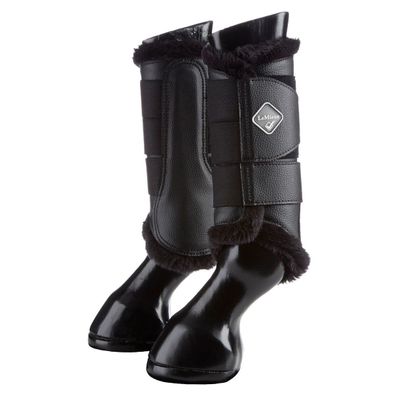 LeMieux Fleece Egde Mesh Brushing Boots black/black