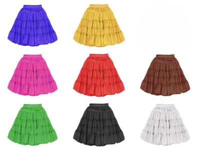 Kostüm Petticoat 2-lagig Tüllrock Tutu verstellbar Tütü 8 Farben Amor Karneval