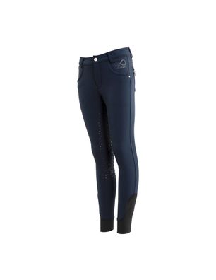BR Kinder Softshell Reithose Presley dark sapphire Vollbesatz Silikon