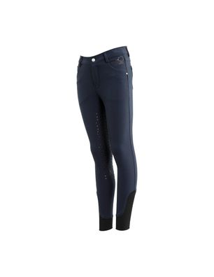BR Kinder Reithose Preston dark sapphire Vollbesatz Silikon