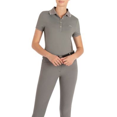 Equiline Damen Polo Shirt Ellae kurzarm frost grey mittelgrau