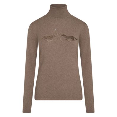 HV POLO Damen gestrickter Rollkragenpullover Maud Beige