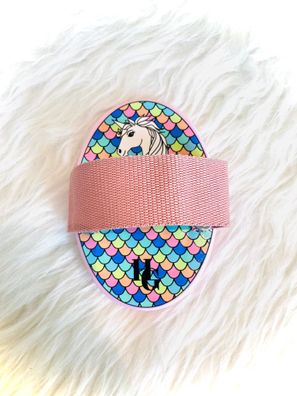 Horse Guard Kids Plastikstriegel Orchid Pink mit Einhornmotiv
