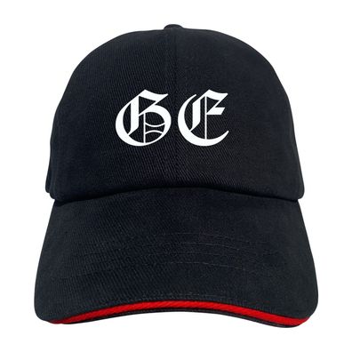 GE Cappy - Altdeutsch bedruckt - Schirmmütze - Schwarz-Rotes Cap - Größe