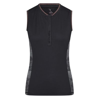 Imperial Riding Tech Top Royalty Sporttop ärmellos schwarz mit roségold Glitzer