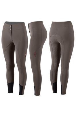 ANIMO Niuport Full Damen Reithose Scoiattolo grau/beige Full Grip FS/22