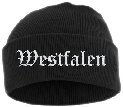 Westfalen Umschlagmütze - Altdeutsch - Bestickt - Mütze mit breitem