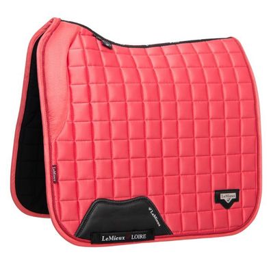 LeMieux Loire Memory Satin Dressurschabracke DR Square Papaya