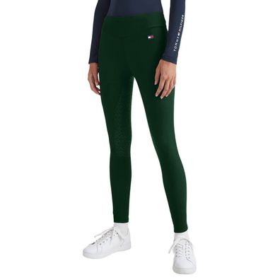 Tommy Hilfiger Equestrian Damen Vollbesatz Thermo Leggings HUNTER dunkelgrün HW 22