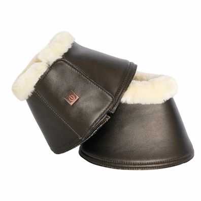 Imperial Riding Hufglocken Springglocken Brown Metallic mit Fellrand