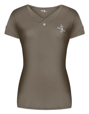 Fairplay Damen Funktionsshirt kurzarm FP Alba taupe grey FS/23
