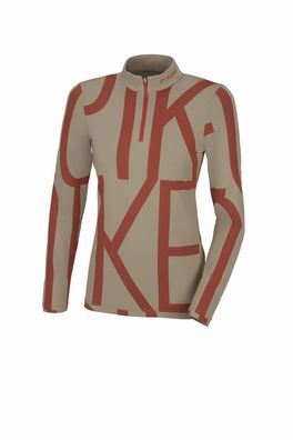 PIKEUR Damen Print Shirt langarm soft taupe Sportswear HW 23