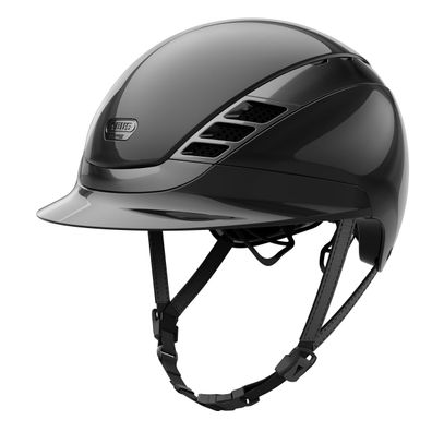 ABUS PIKEUR AirLuxe CHROME Reithelm shiny black