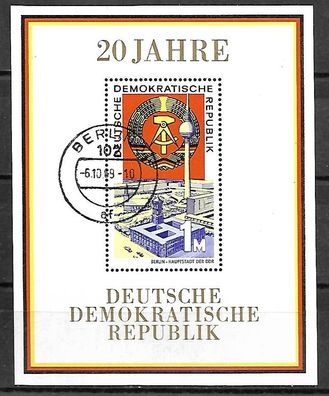DDR gestempelt Block 28