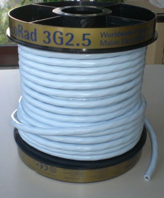 Supra Cables LoRad MKII Meterware Netzkabel 3x2,5 mm² Stromkabel 0,5m Schritte
