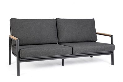 Sofa Jalisco 192 x 87 x 86 cm Aluminium Anthrazit